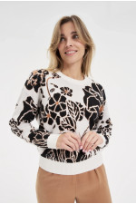 ΠΛΕΚΤΟ ΦΛΟΡΑΛ ΠΟΥΛΟΒΕΡ ΣΕ ΛΕΥΚΗ ΒΑΣΗ 